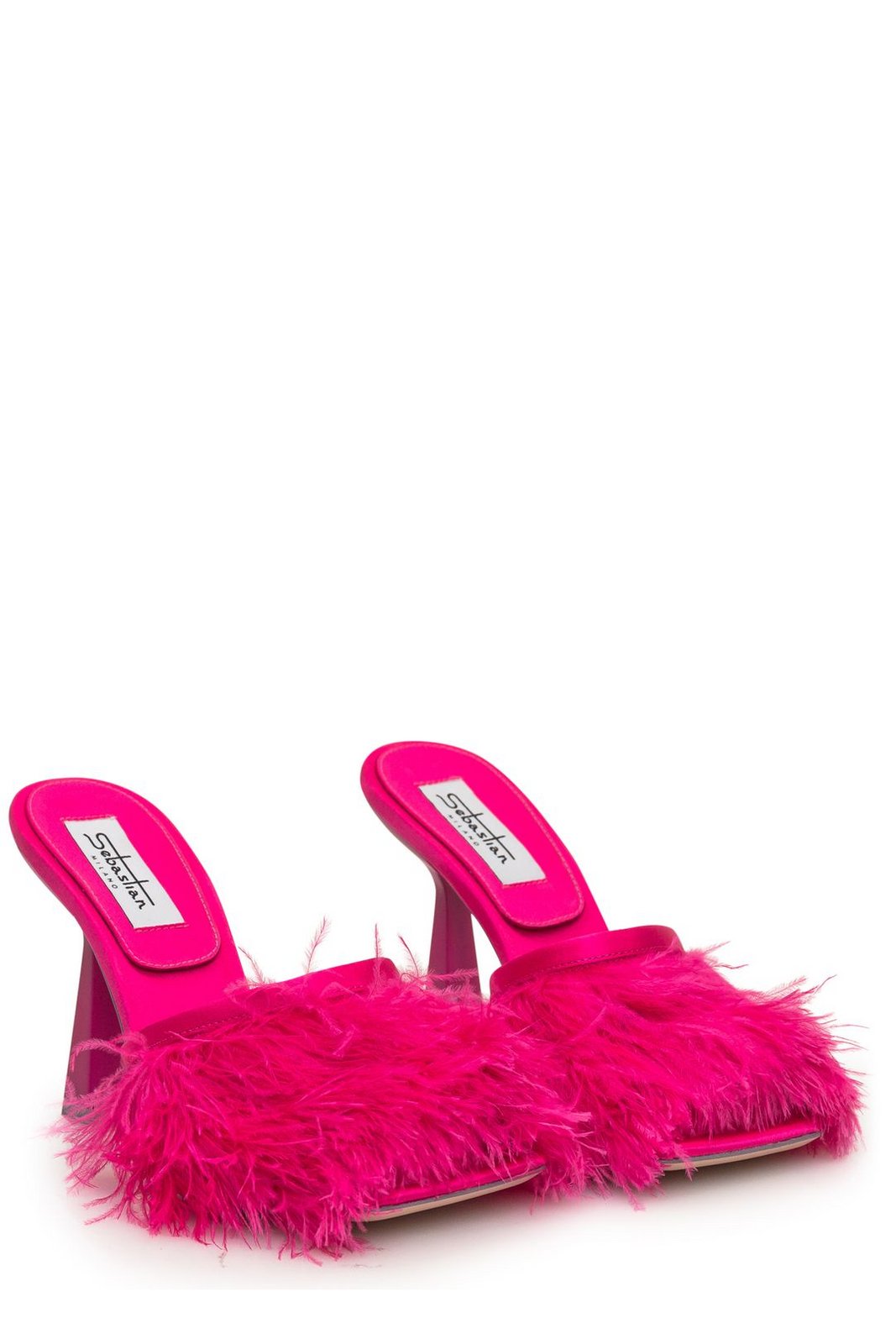 Sebastian Milano Ross Feather Embellished Mules
