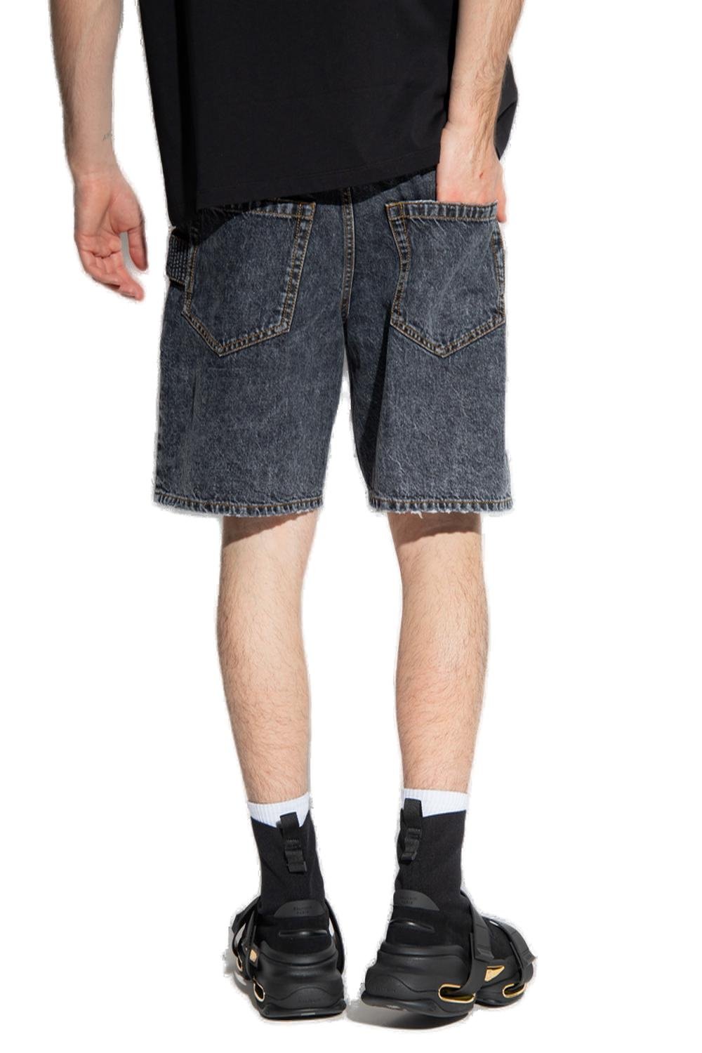 Balmain Distressed Denim Shorts