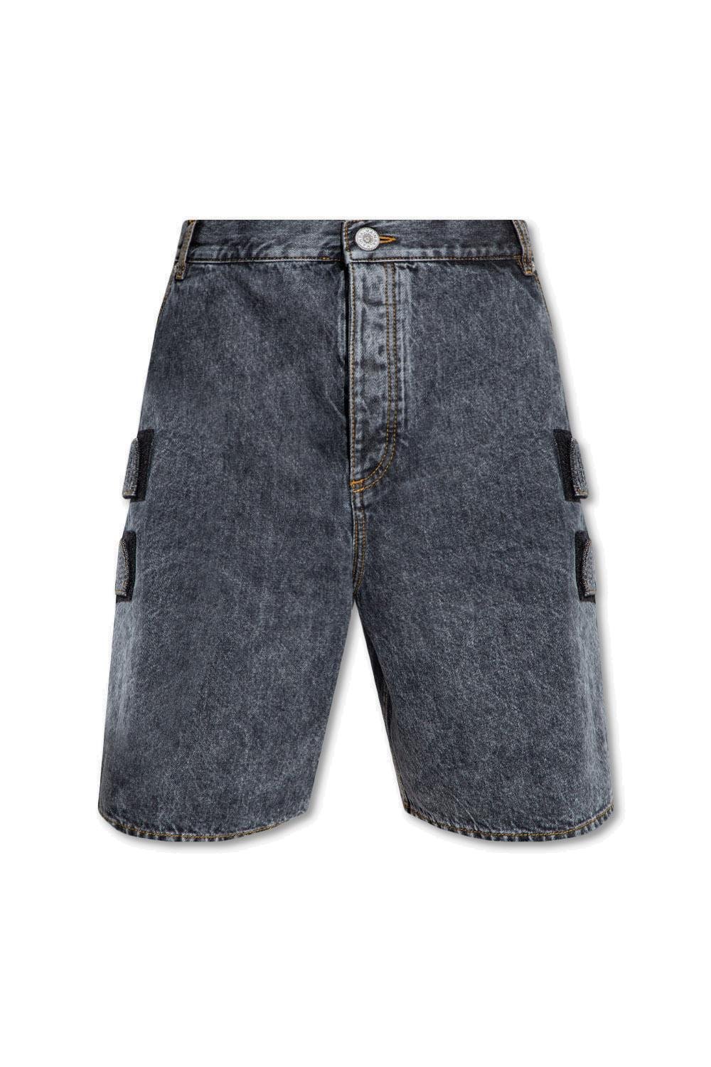 Balmain Distressed Denim Shorts