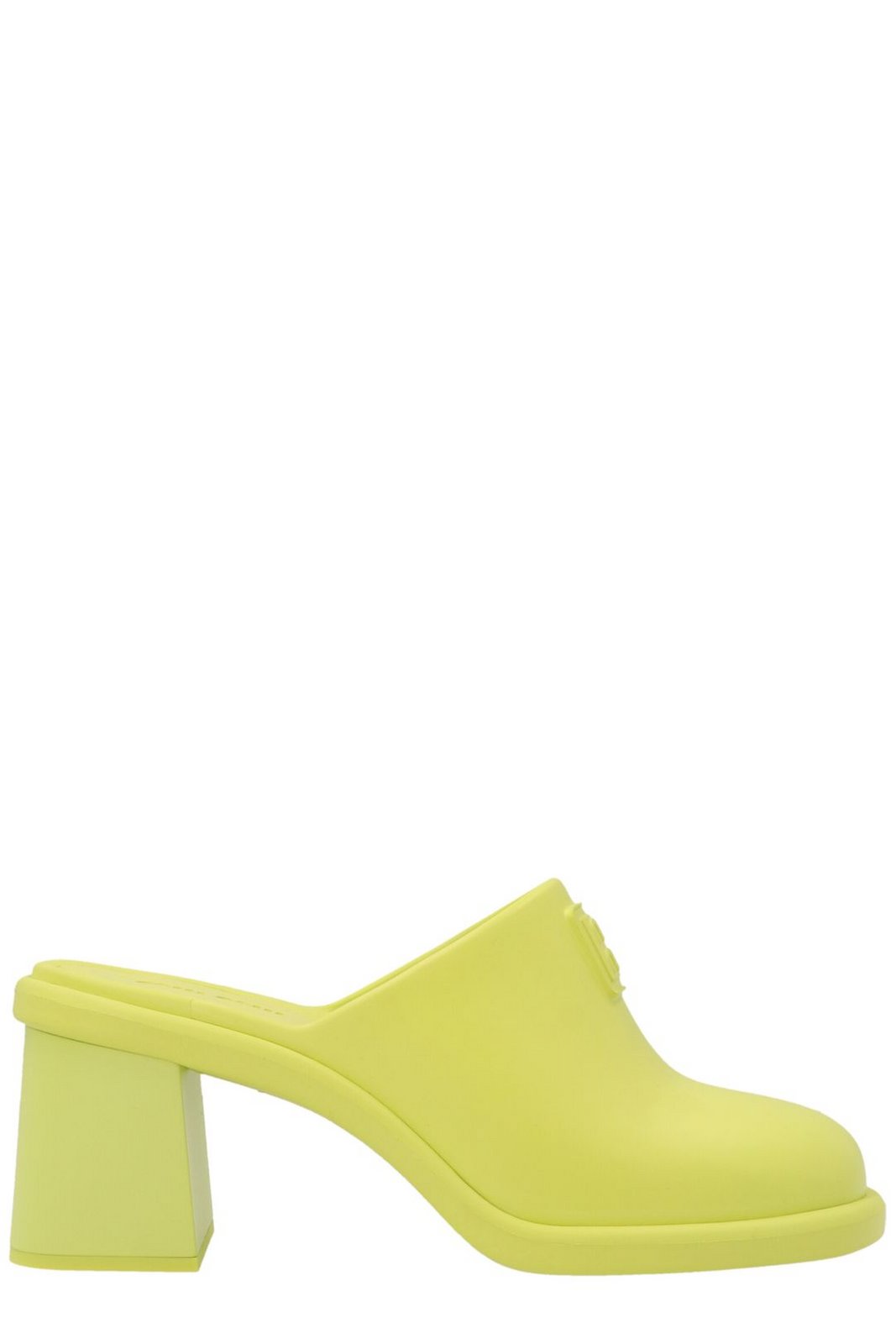 Miu Miu Logo Debossed Heeled Mules