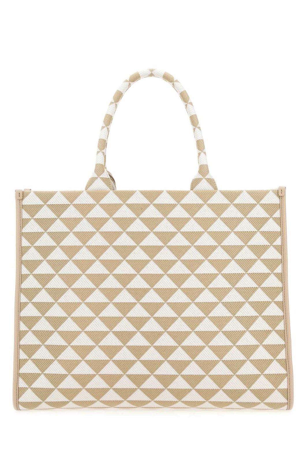 Prada Symbole Jacquard Triangle Tote Bag