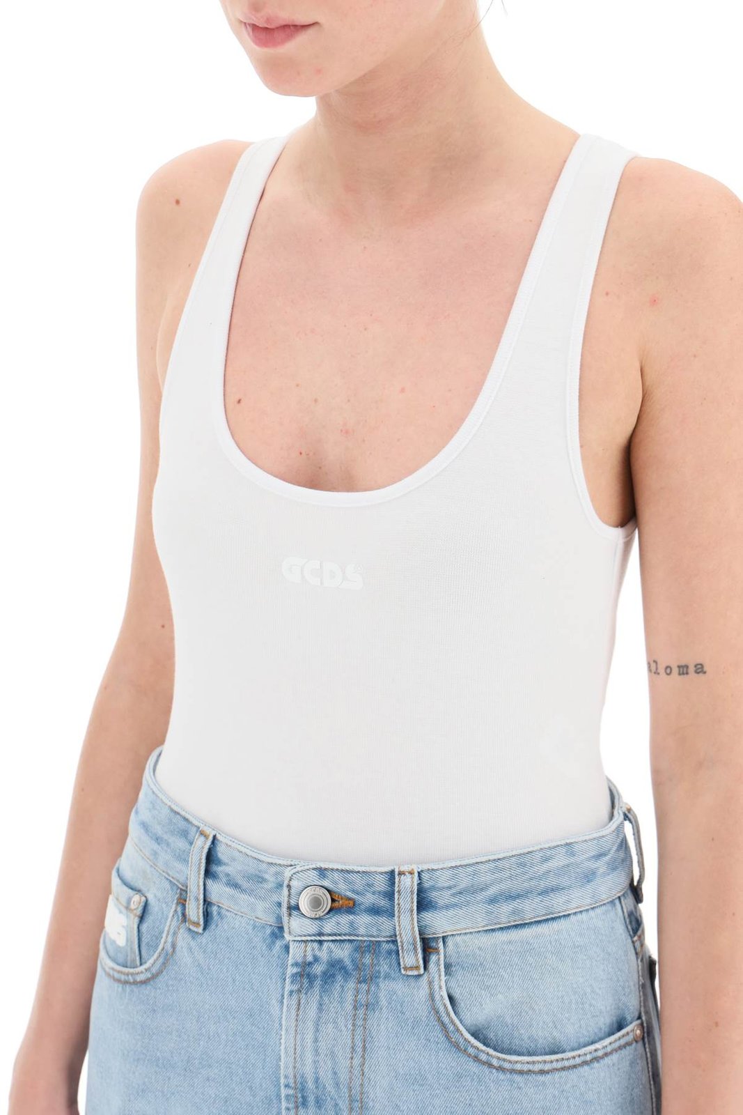 Jersey-Bodysuit mit GCDS-Logo-Print