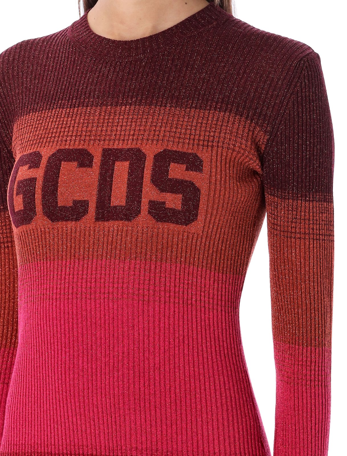 Strick-Minikleid mit GCDS-Logo und Intarsienmuster