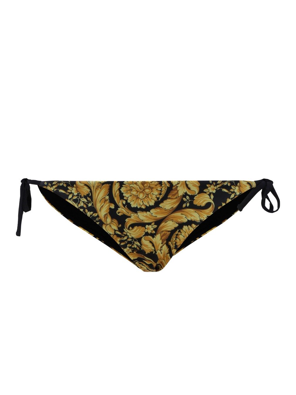 Versace Bikinihose mit Barocco-Print und Krawattendetails