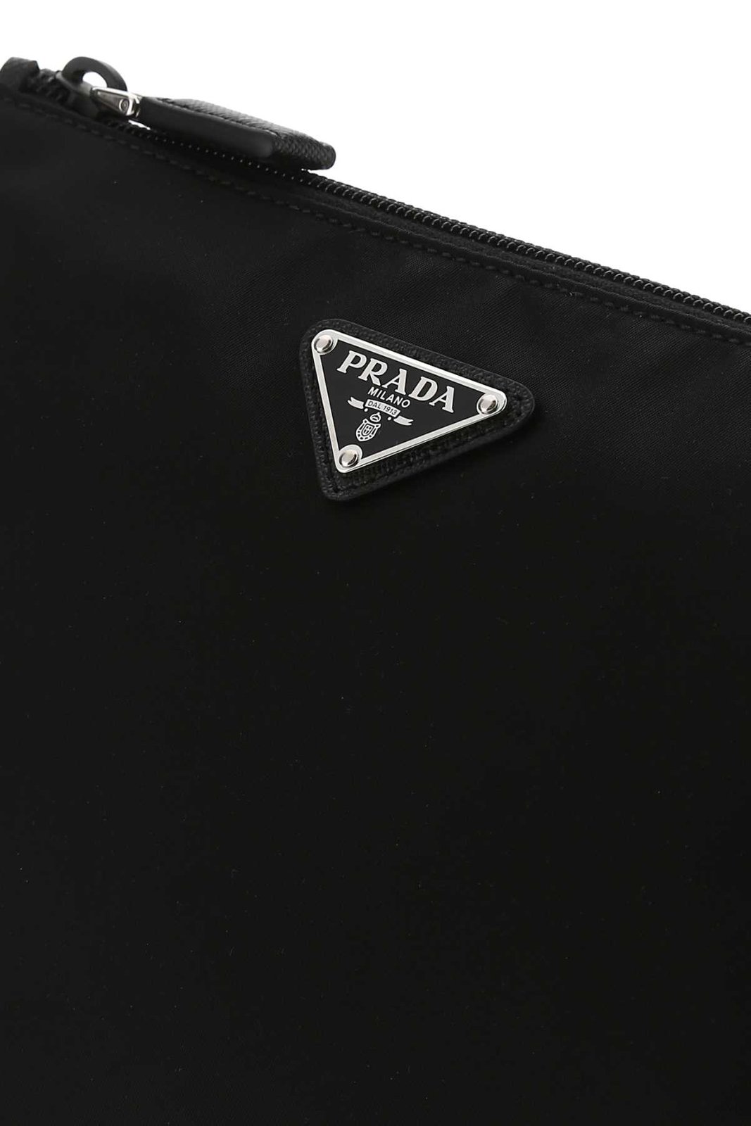 Prada Logo Plaque Pouch