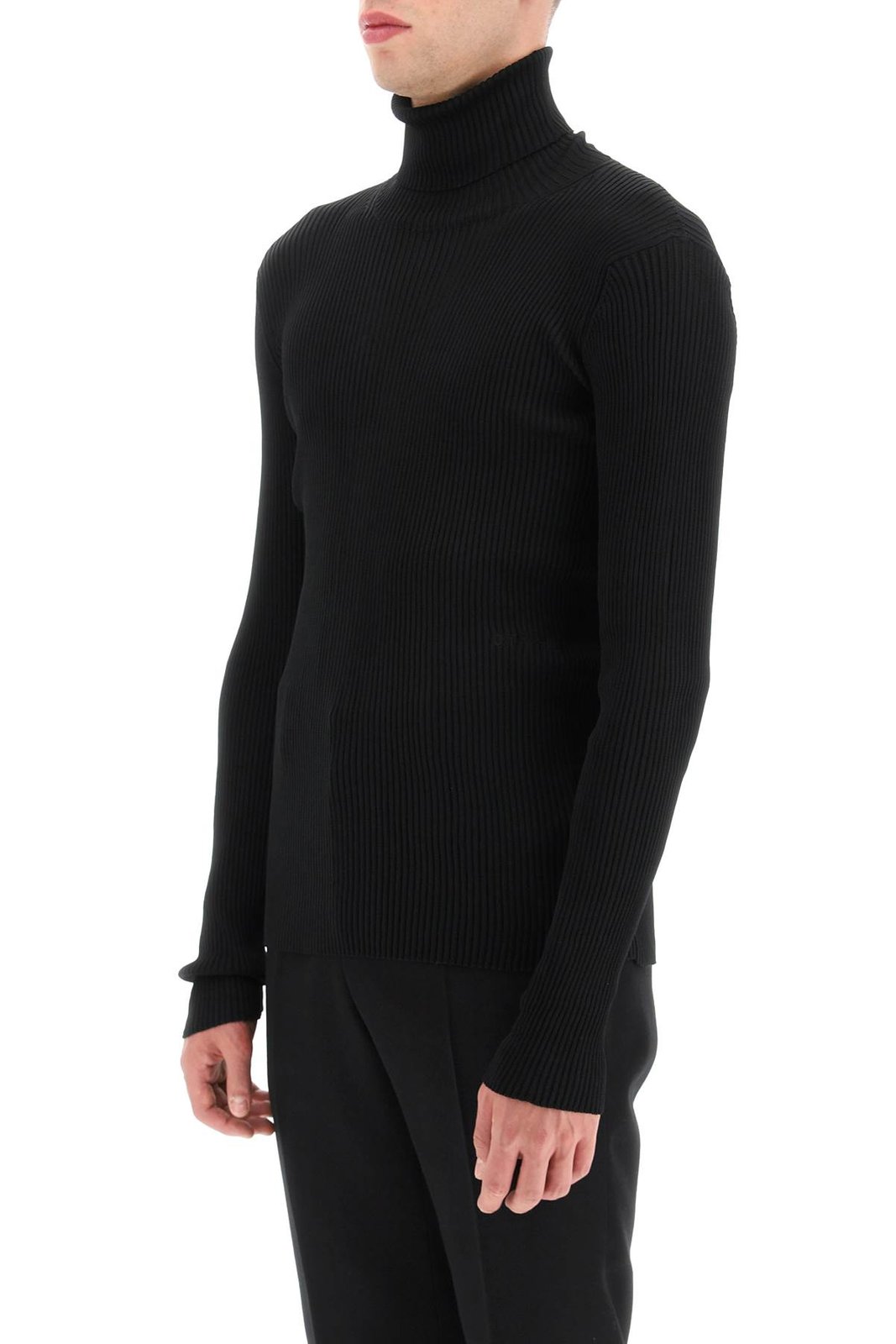 Off-White Helvet Ribbed Long-Sleeved Jumper