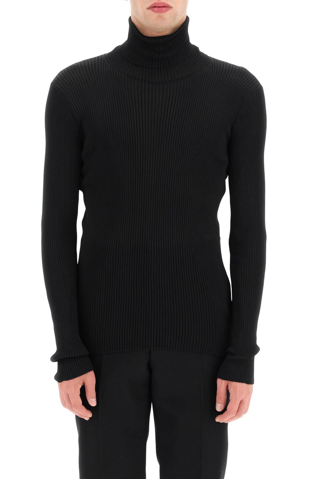 Off-White Helvet Ribbed Long-Sleeved Jumper