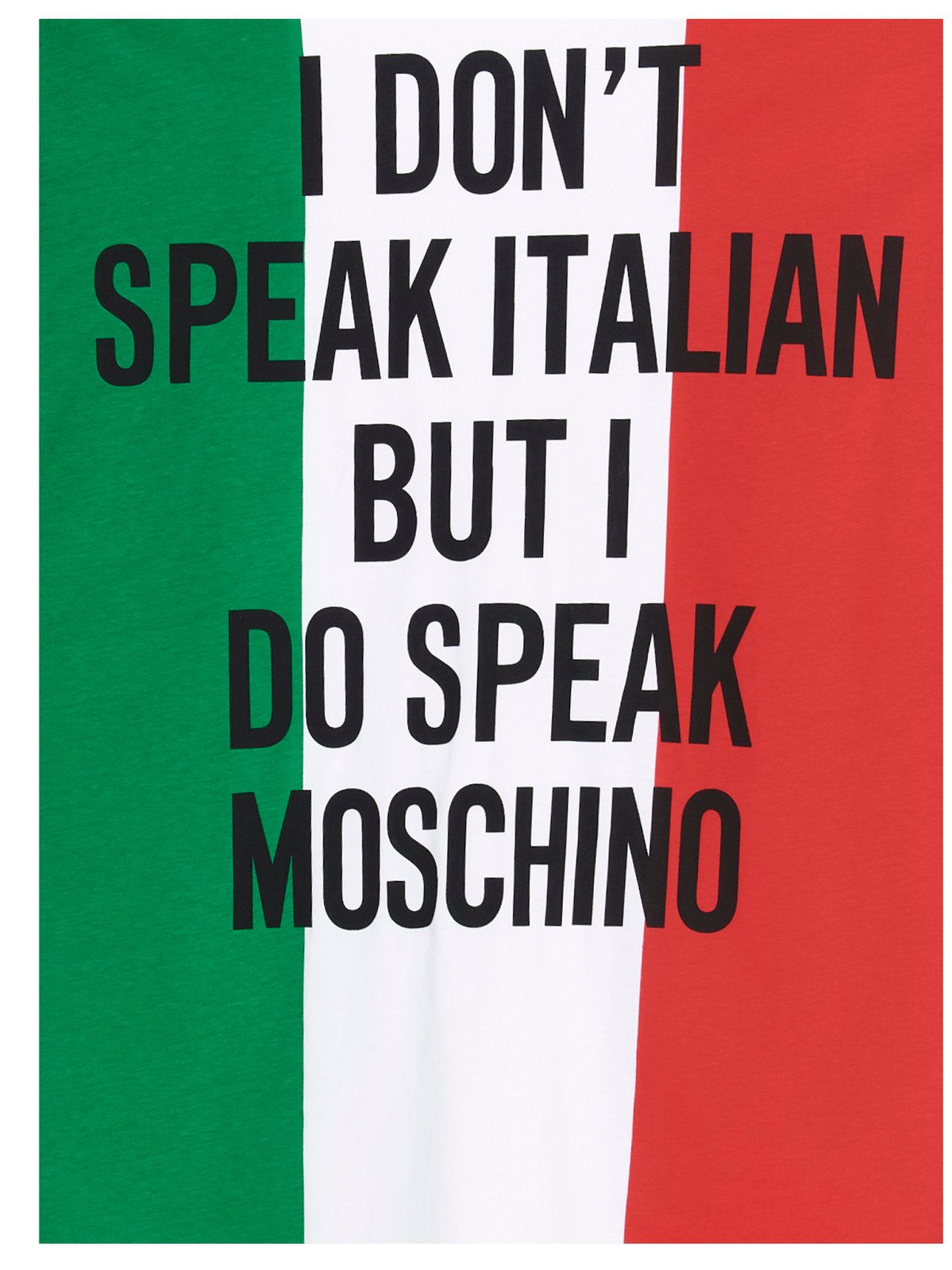 Moschino Italian Slogan Print T-Shirt Dress 1 Moschino Italian Slogan Print T-Shirt Dress