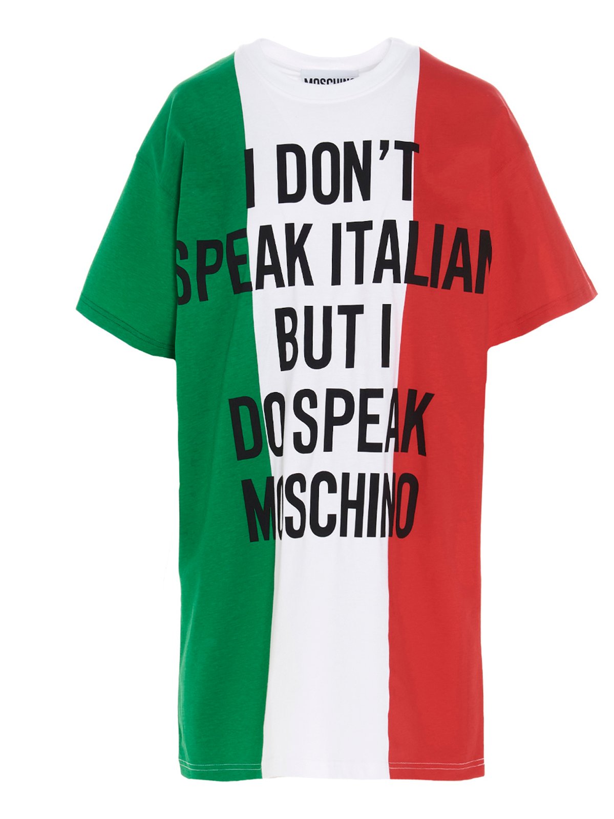 Moschino Italian Slogan Print T-Shirt Dress 2 Moschino Italian Slogan Print T-Shirt Dress
