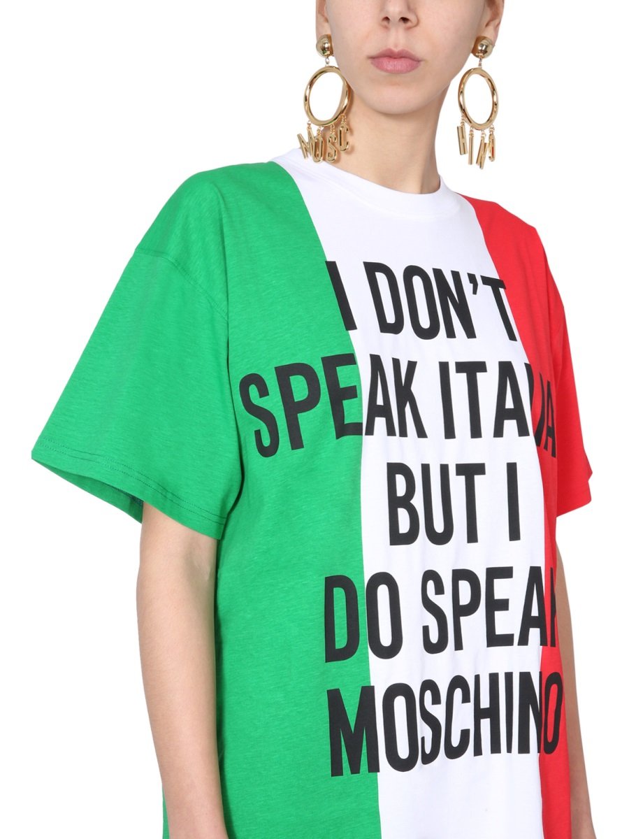 Moschino Italian Slogan Print T-Shirt Dress 7 Moschino Italian Slogan Print T-Shirt Dress