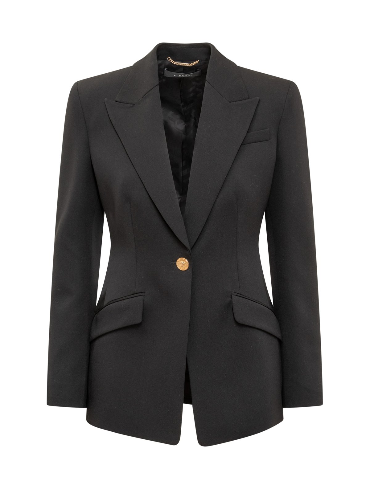 Versace Single-Breasted Buttoned Blazer