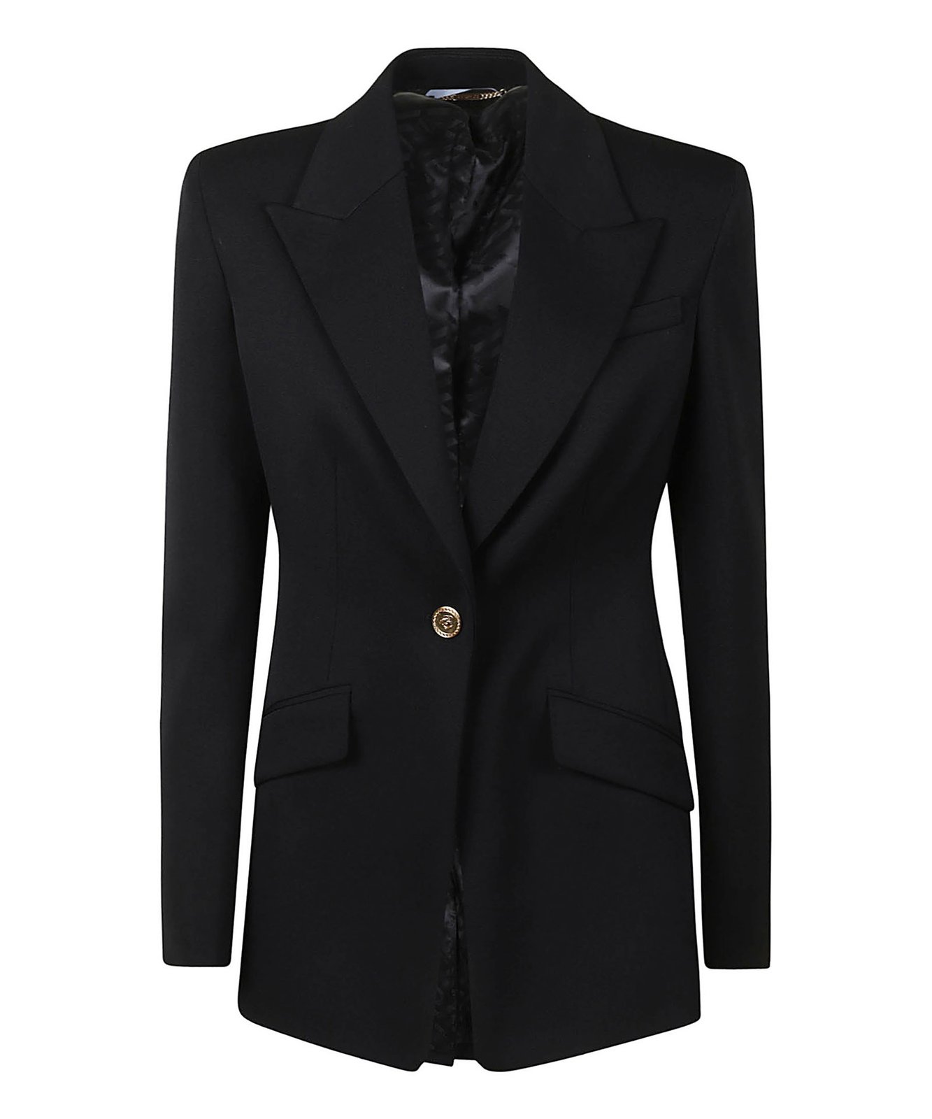Versace Single-Breasted Buttoned Blazer