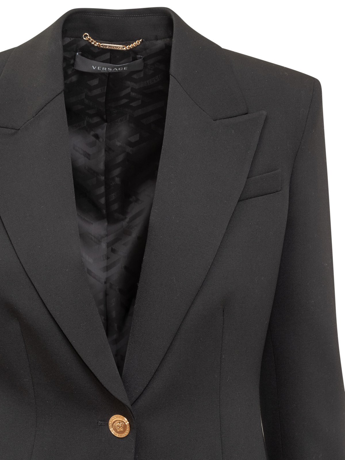 Versace Single-Breasted Buttoned Blazer