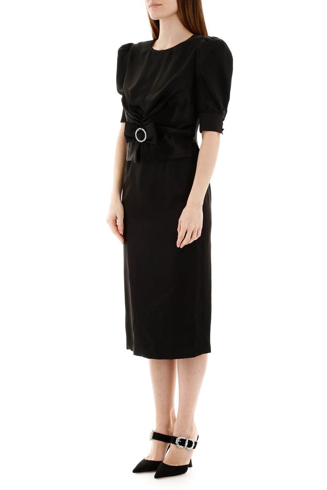 Alessandra Rich Bow Midi Dress