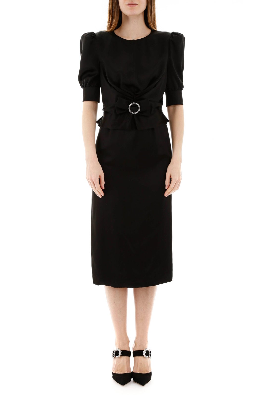 Alessandra Rich Bow Midi Dress