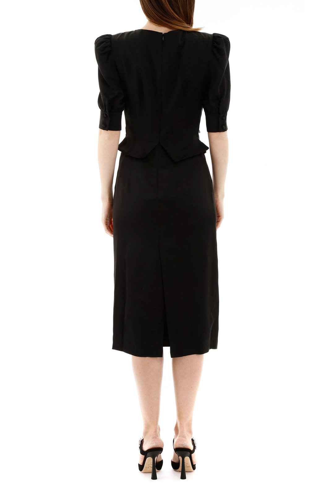 Alessandra Rich Bow Midi Dress