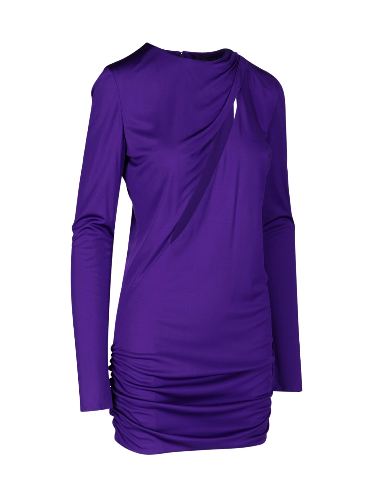 Versace Slash Cut-Out Long Sleeved Mini Dress