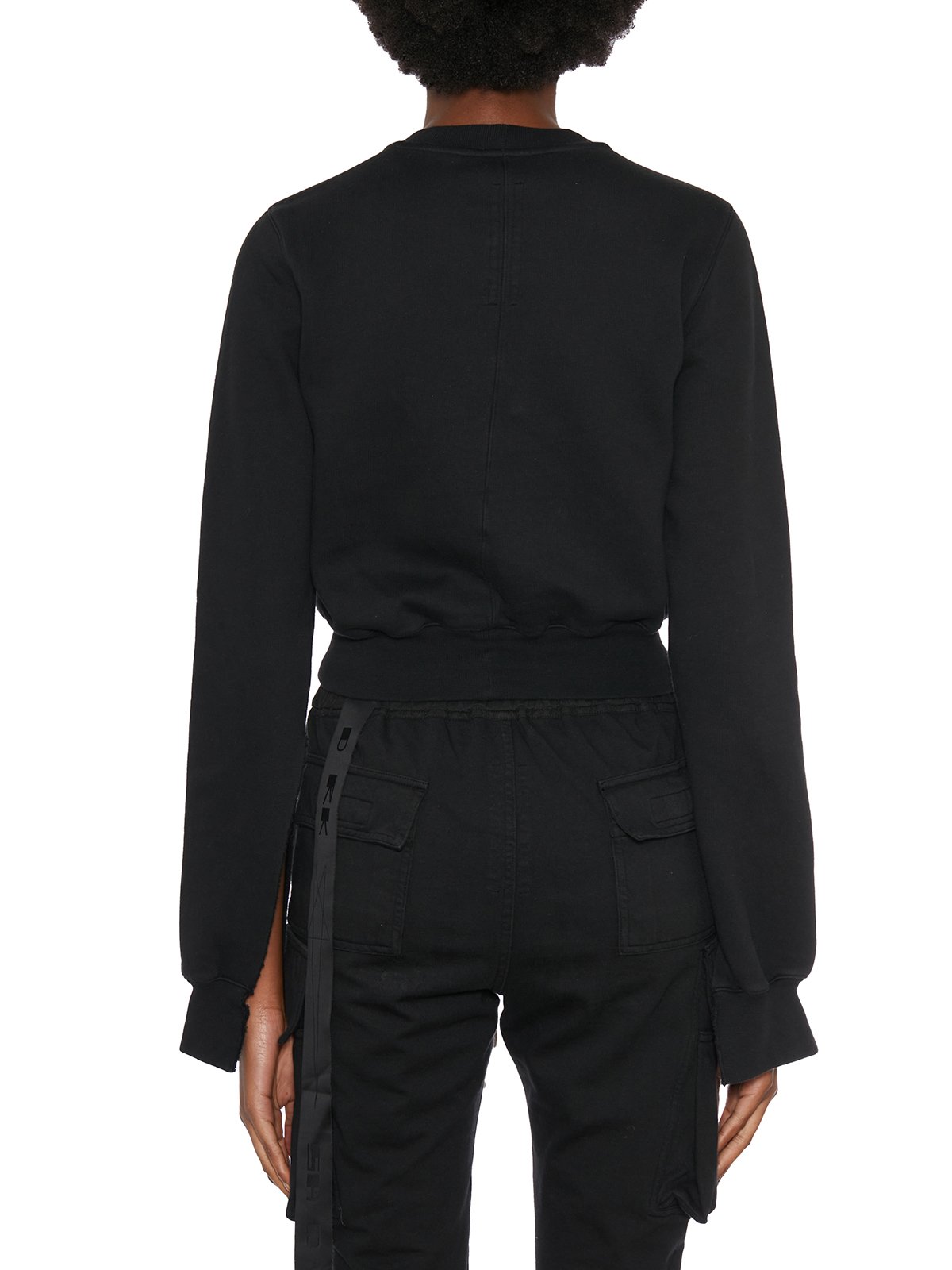 Rick Owens DRKSHDW Eyelet-Embellished Cropped Crewneck Sweatshirt