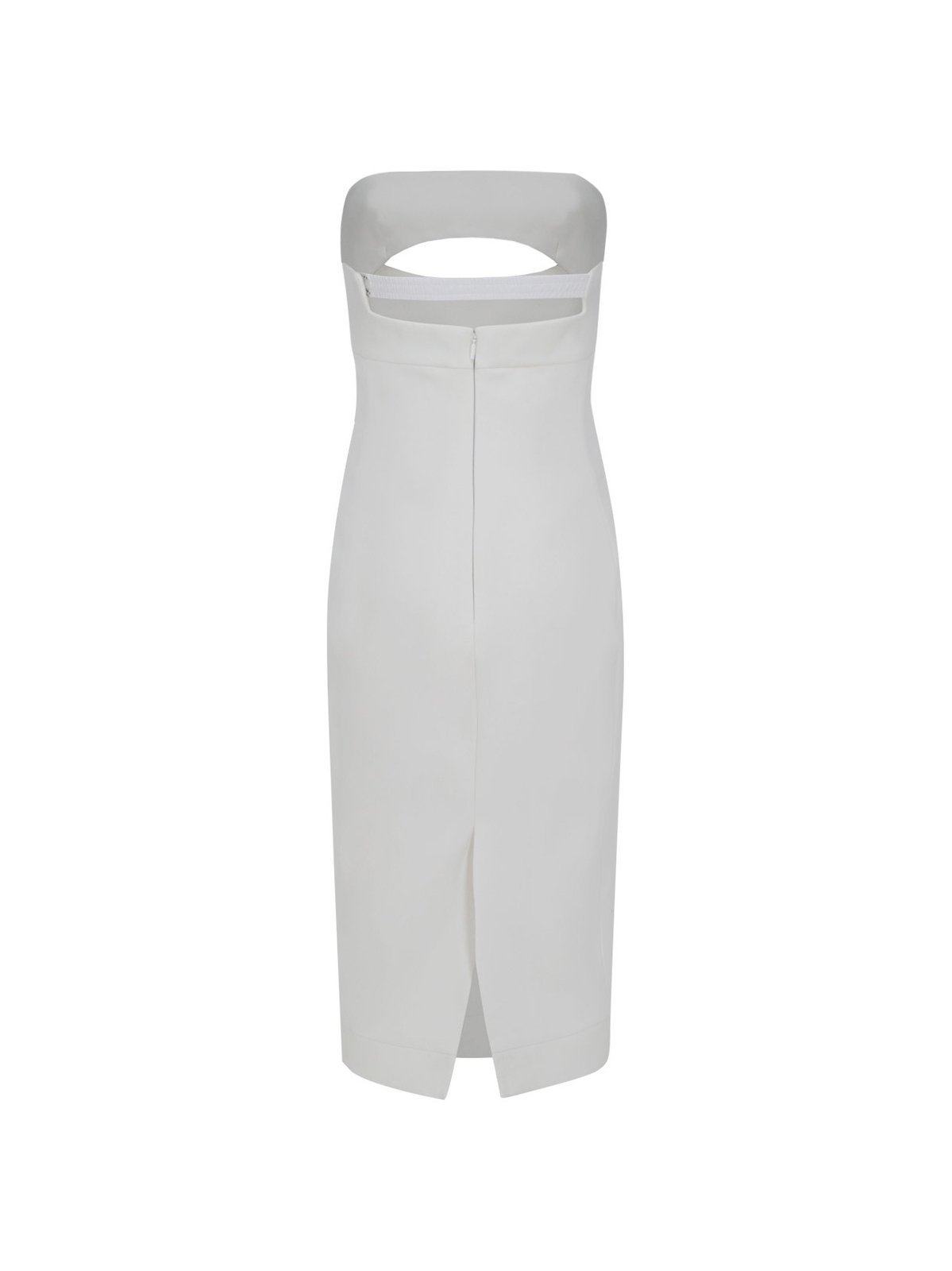 Saint Laurent Cut-Out Strapless Midi Dress 3 Saint Laurent Cut-Out Strapless Midi Dress
