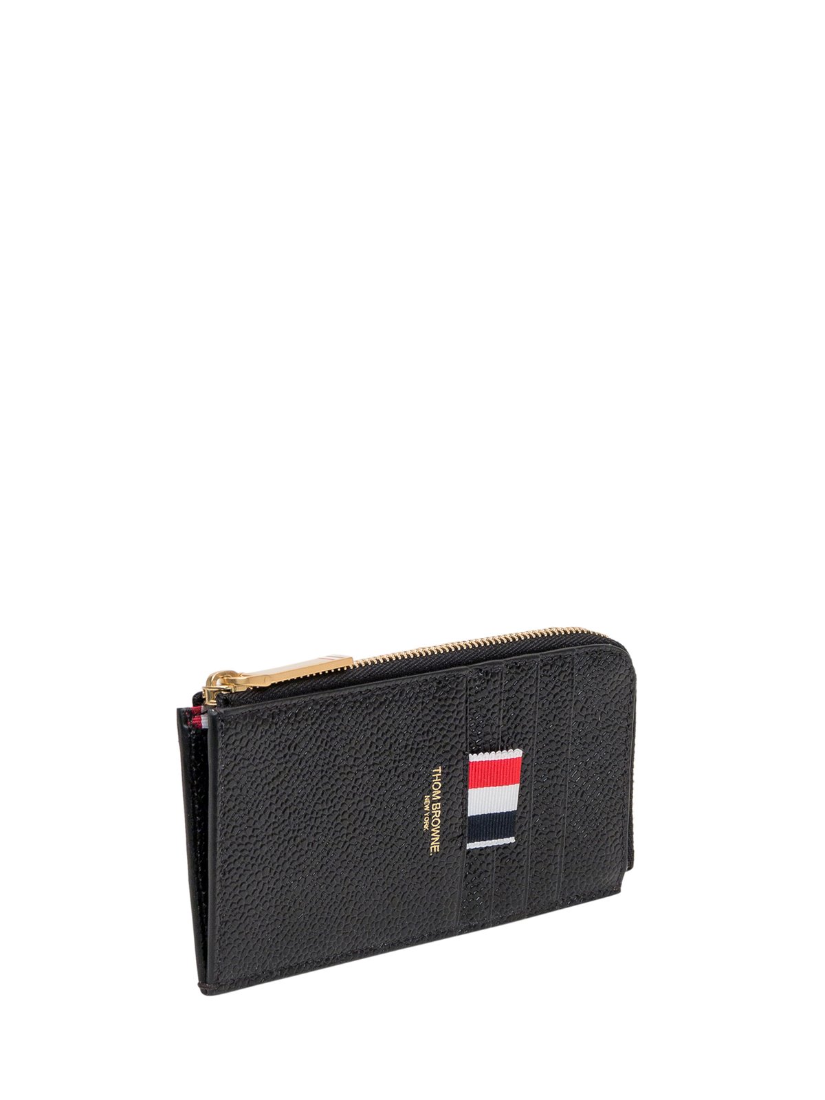 Thom Browne Pebbled Half-Zipped Around Wallet