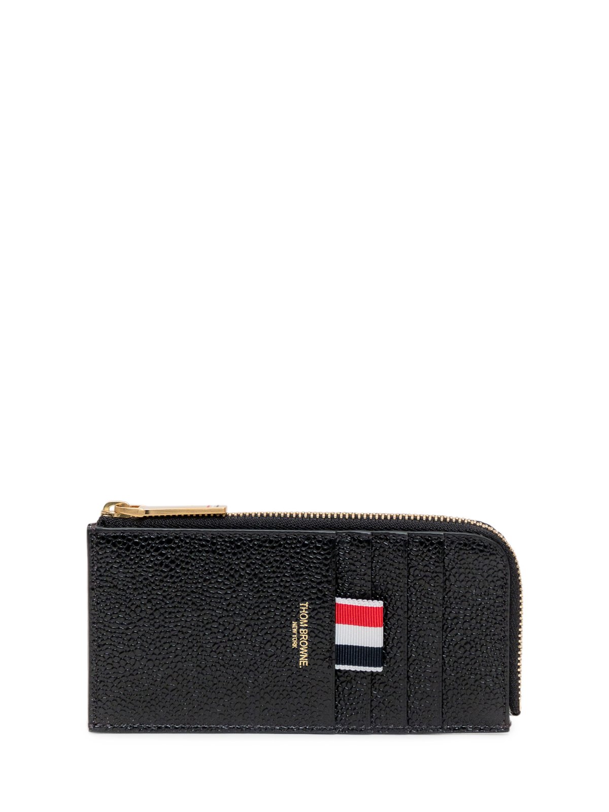 Thom Browne Pebbled Half-Zipped Around Wallet