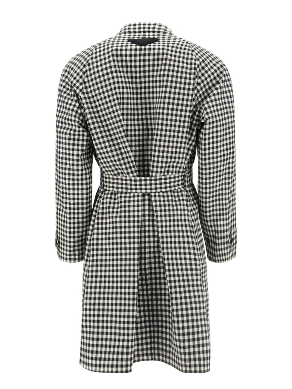 Prada Check Pattern Belted Coat 3 Prada Check Pattern Belted Coat