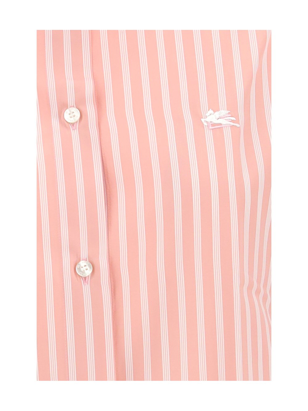 Etro Logo-Embroidered Striped Buttoned Shirt 1 Etro Logo-Embroidered Striped Buttoned Shirt
