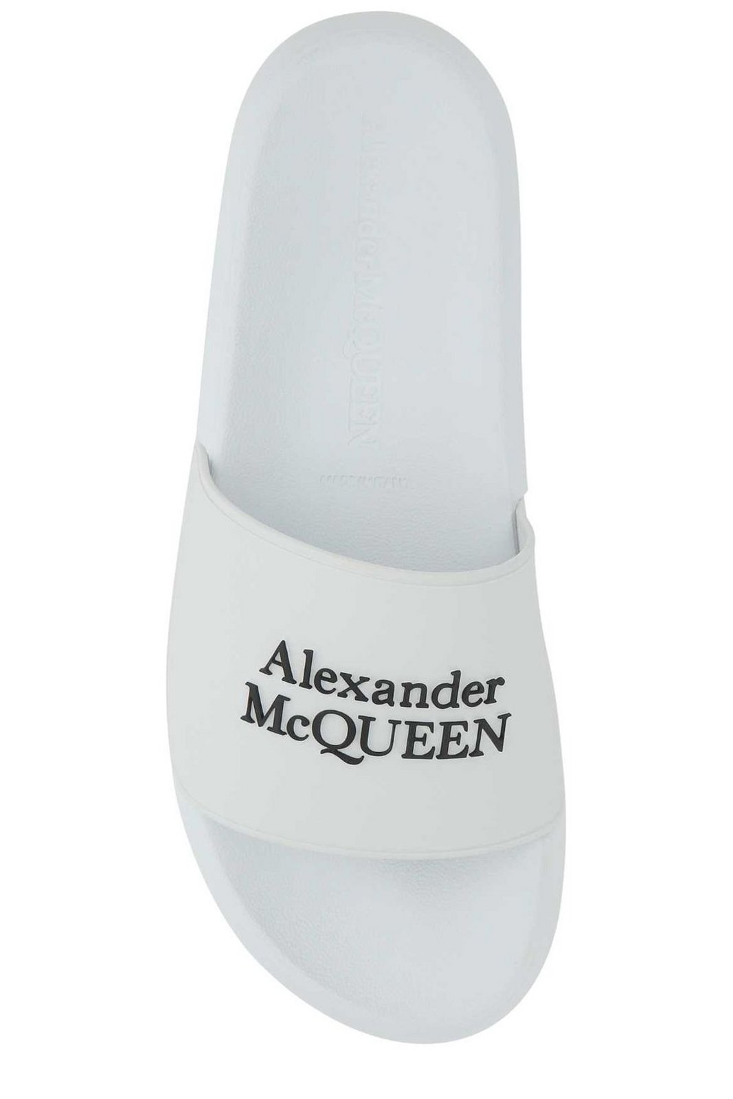 Alexander McQueen Logo Embossed Slip-On Slides