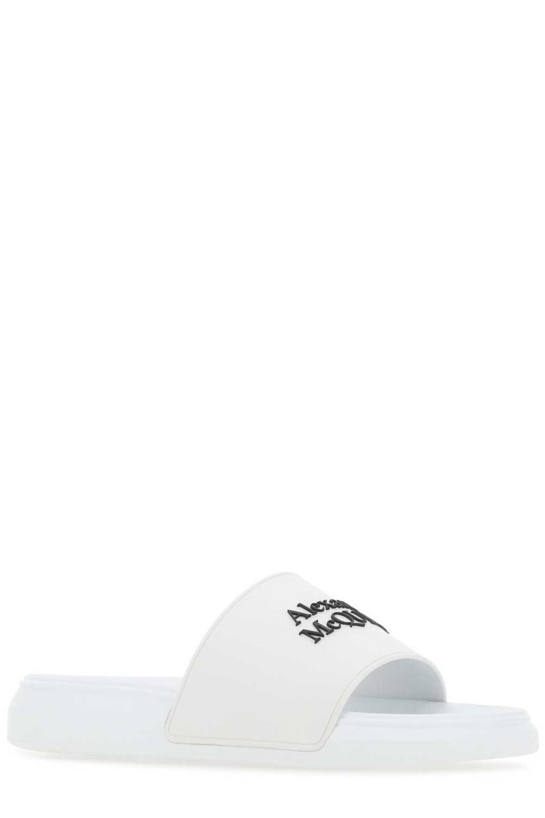 Alexander McQueen Logo Embossed Slip-On Slides