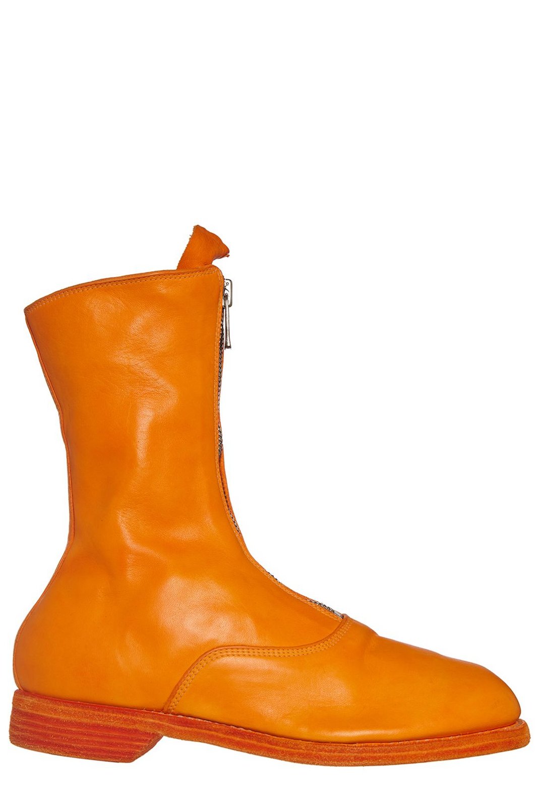 Guidi Front-Zip Calf-Length Boots