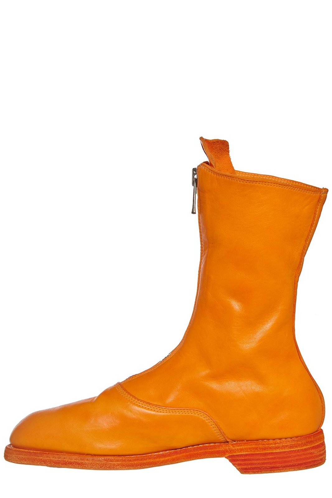 Guidi Front-Zip Calf-Length Boots