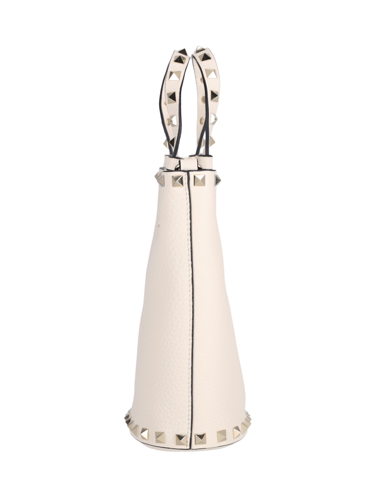 Valentino Garavani Rockstud Logo Lettering Mini Bucket Bag