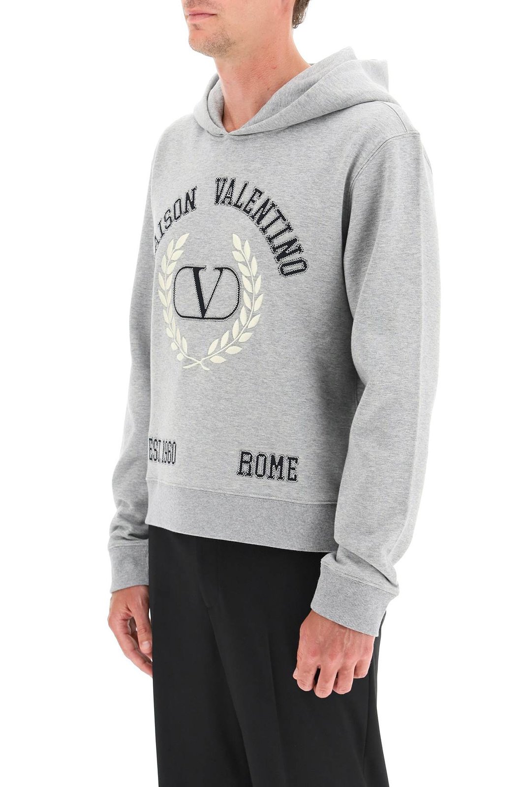 Valentino VLogo Detailed Long-Sleeved Hoodie