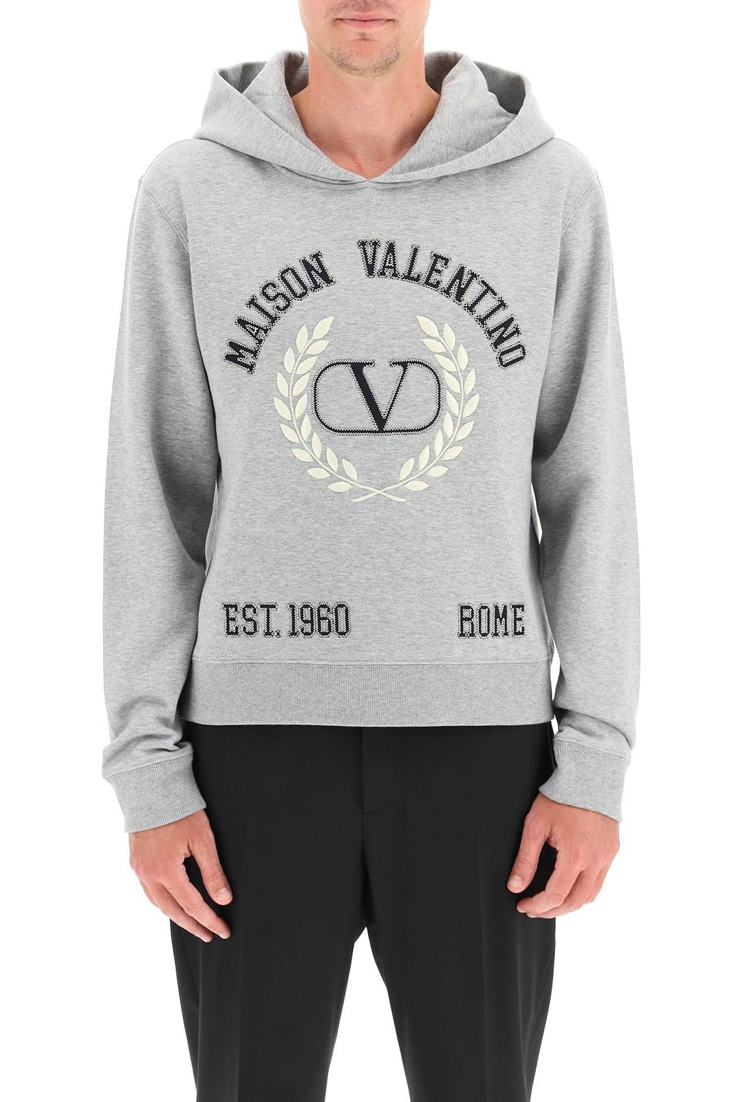 Valentino VLogo Detailed Long-Sleeved Hoodie