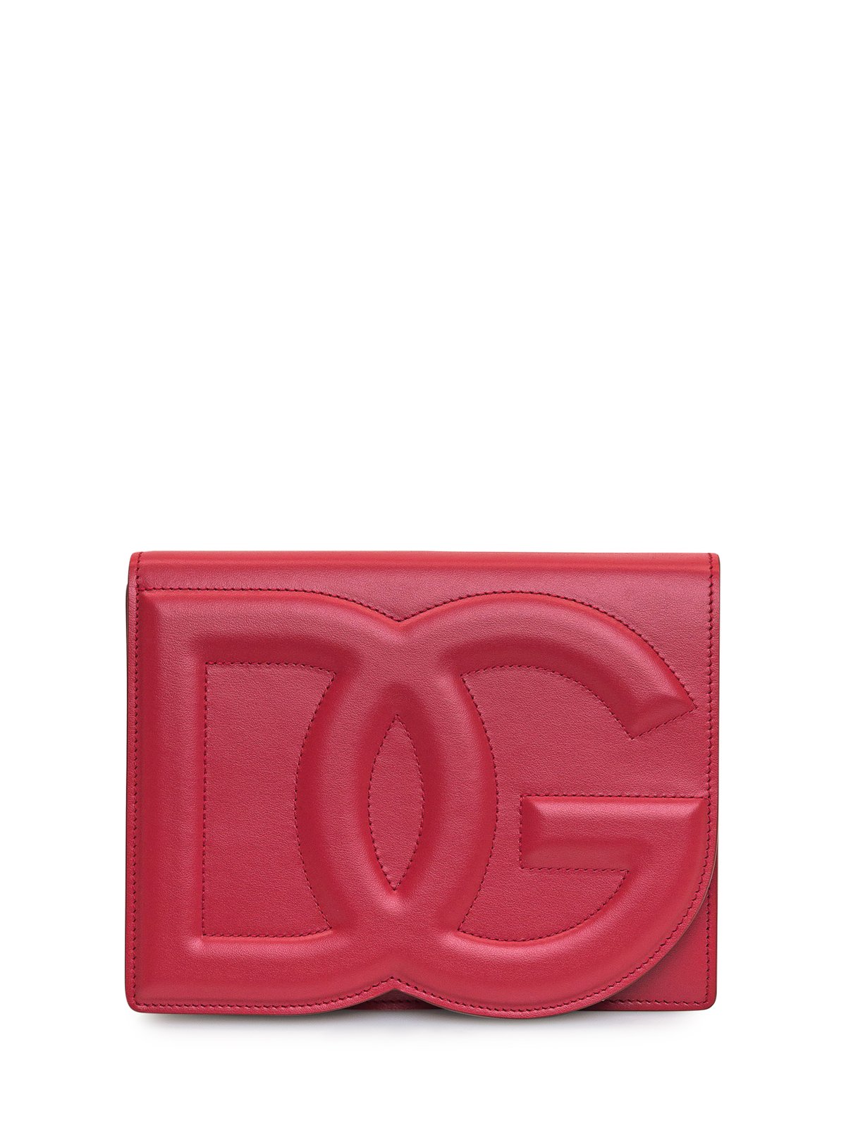 Dolce & Gabbana Logo Embossed Foldover Top Crossbody Bag