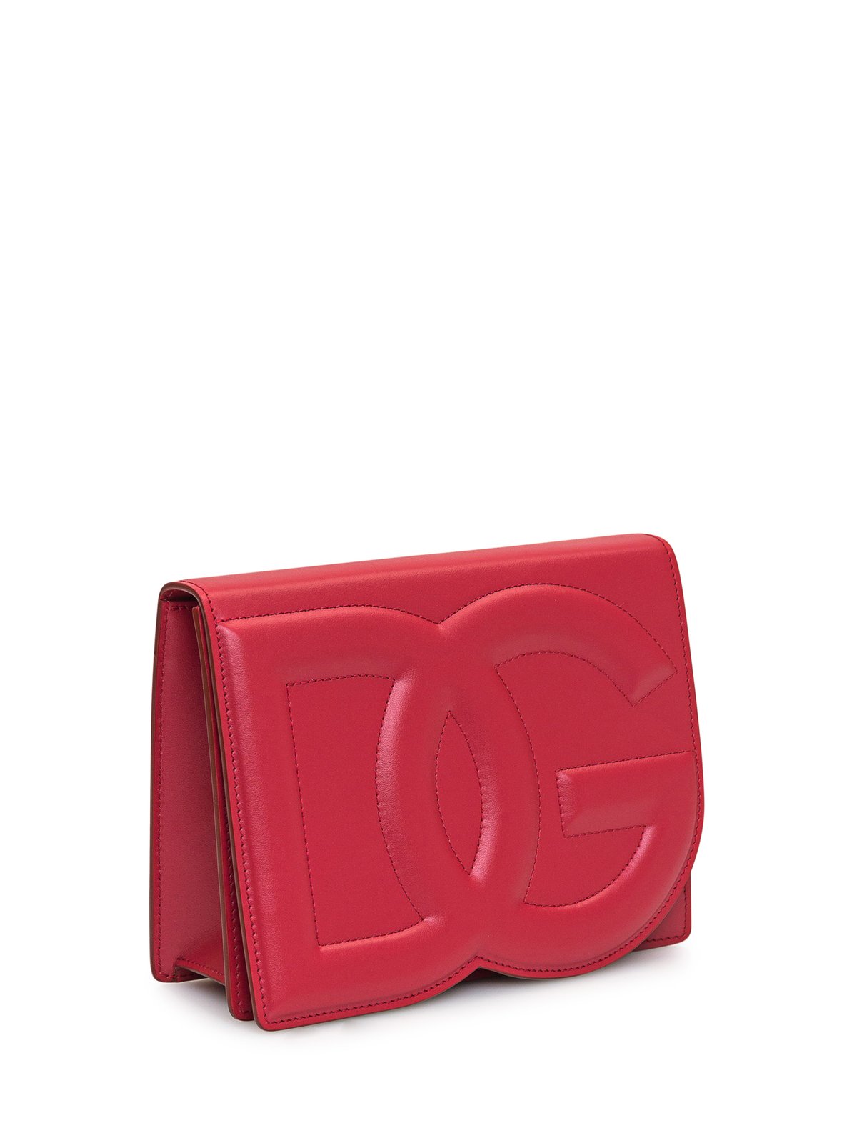 Dolce & Gabbana Logo Embossed Foldover Top Crossbody Bag