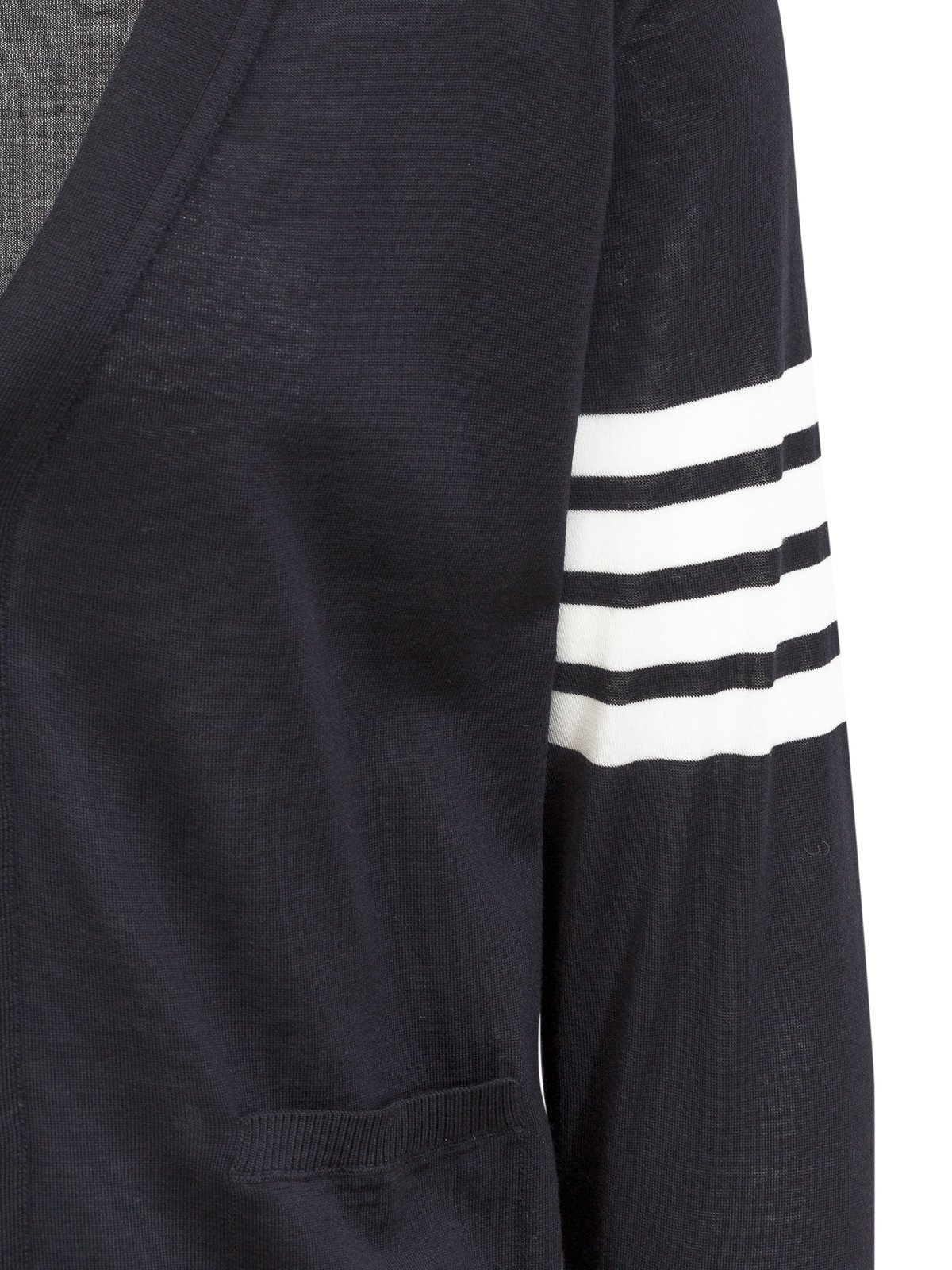 Thom Browne 4-Bar V-Neck Knitted Cardigan