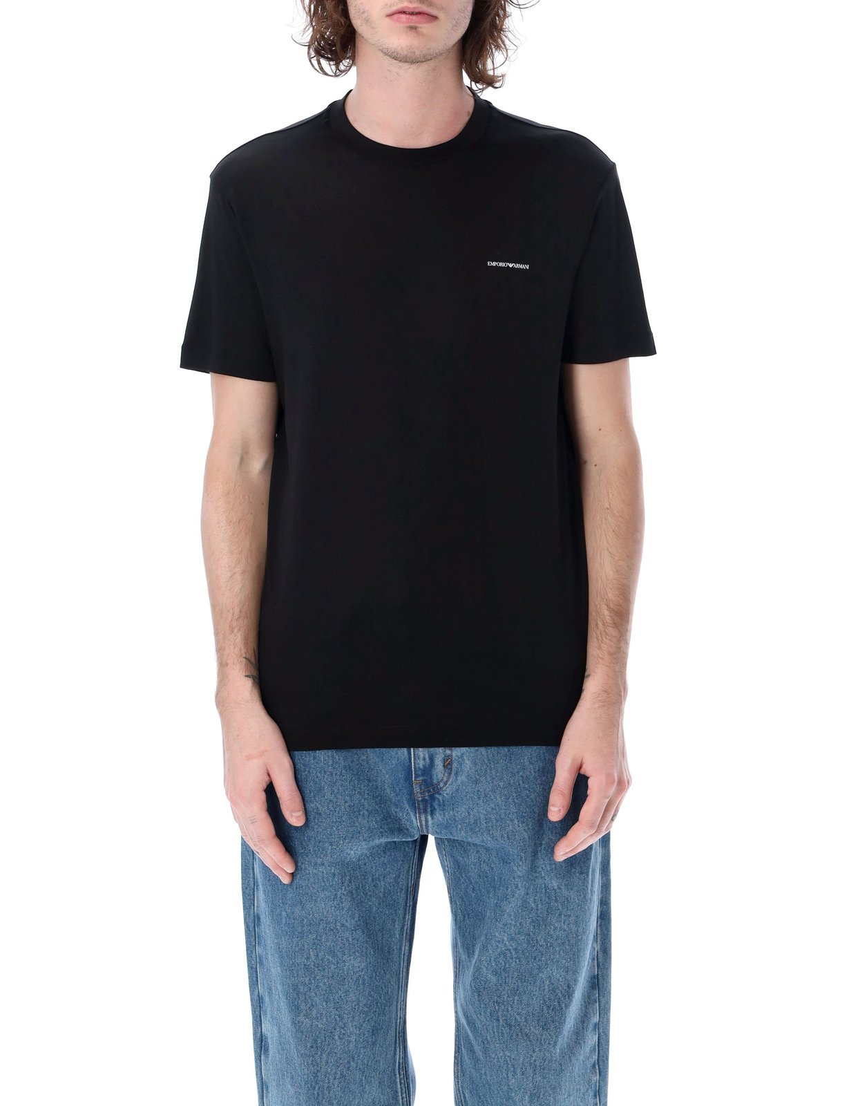 Emporio Armani Logo Printed Crewneck T-Shirt