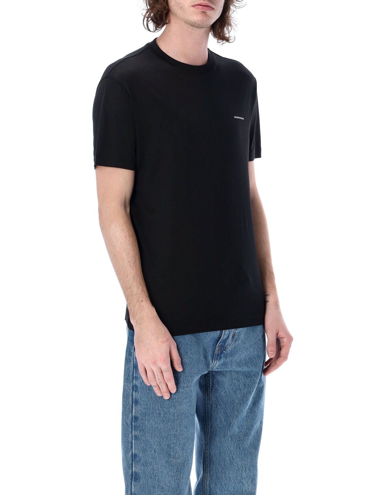 Emporio Armani Logo Printed Crewneck T-Shirt