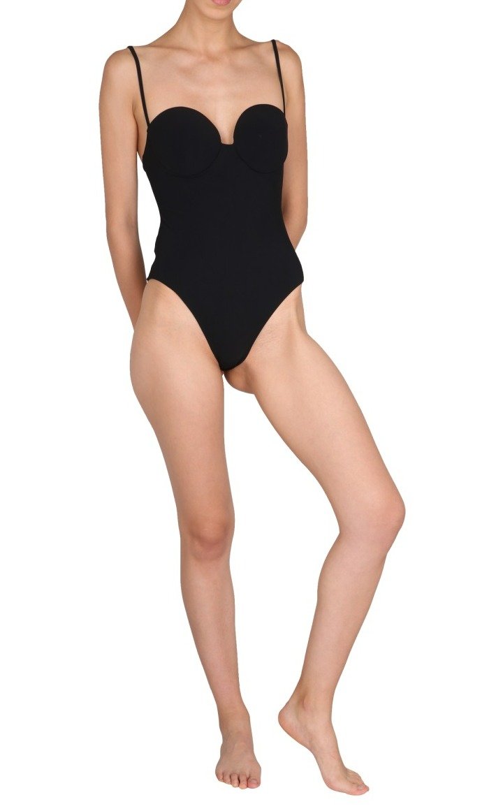 Magda Butrym Retro-Bustier-Badeanzug