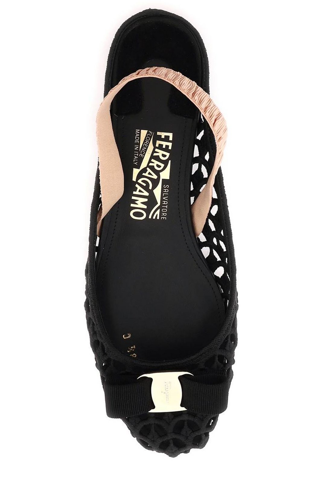 Ferragamo Ballerinas mit bestickter Schleife