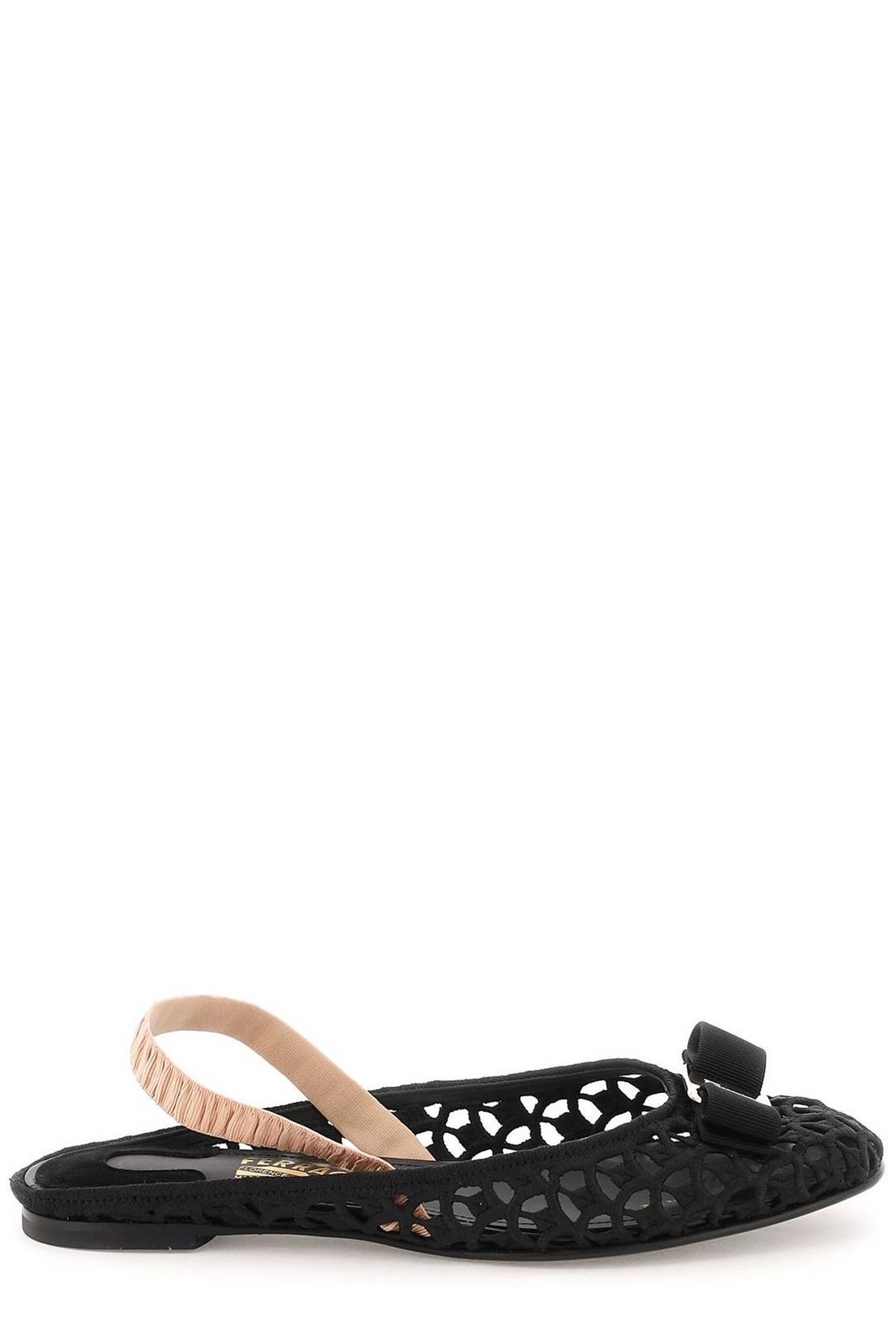 Ferragamo Ballerinas mit bestickter Schleife