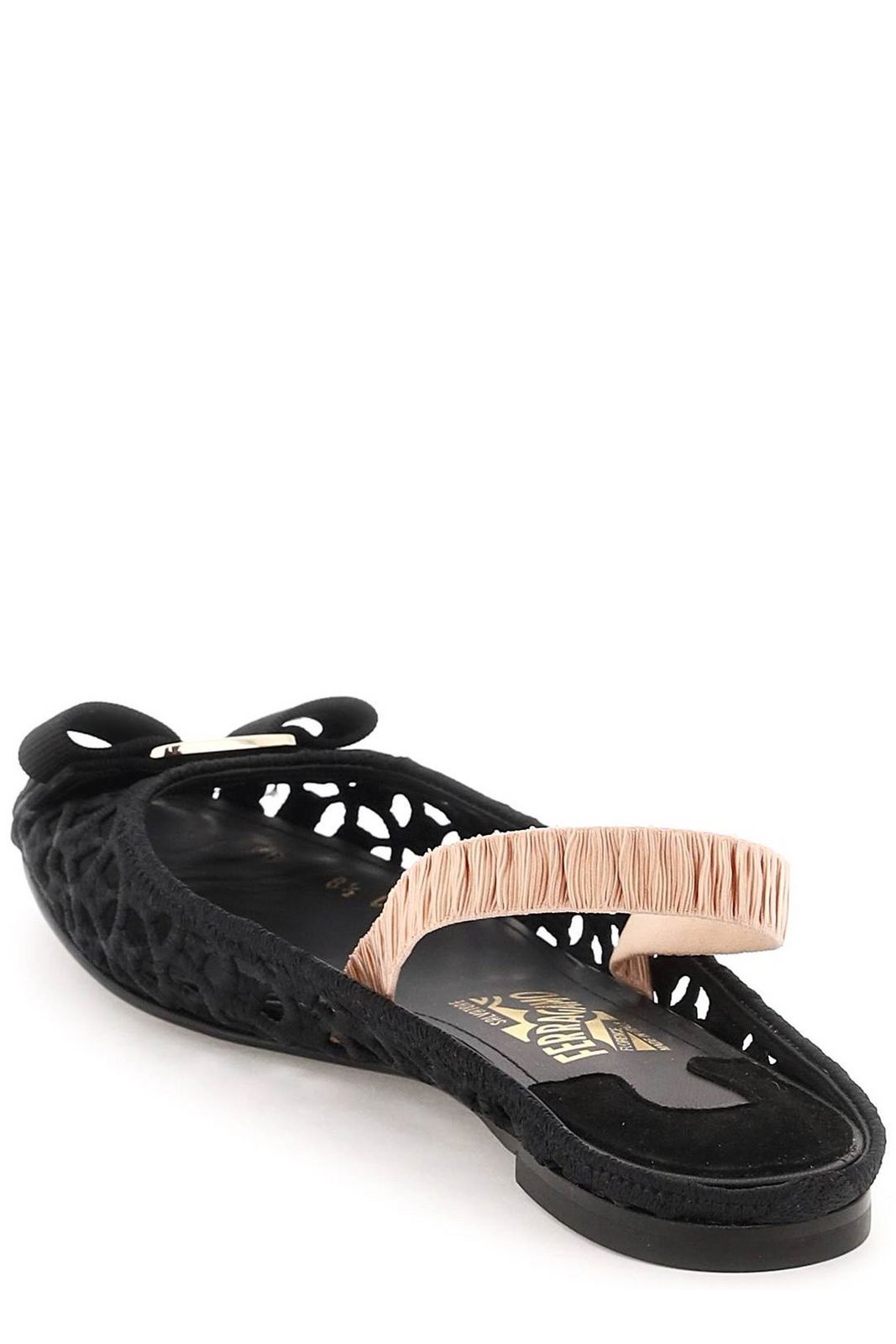 Ferragamo Ballerinas mit bestickter Schleife