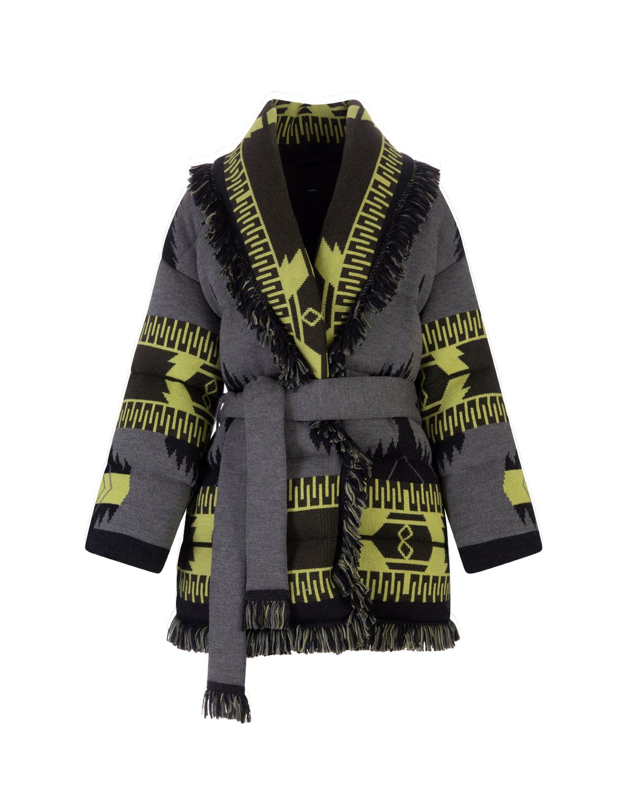 Alanui Icon Jacquard Belted Cardigan