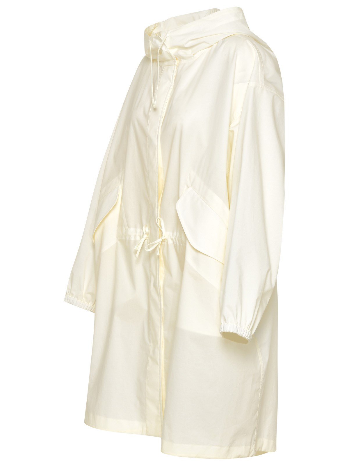 Jil Sander Logo Printed Drawstring Hooded Coat 1 Jil Sander Logo Printed Drawstring Hooded Coat
