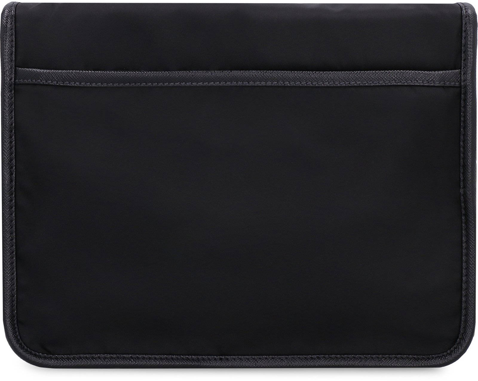 Prada Logo Plaque Fold-Over Shoulder Bag