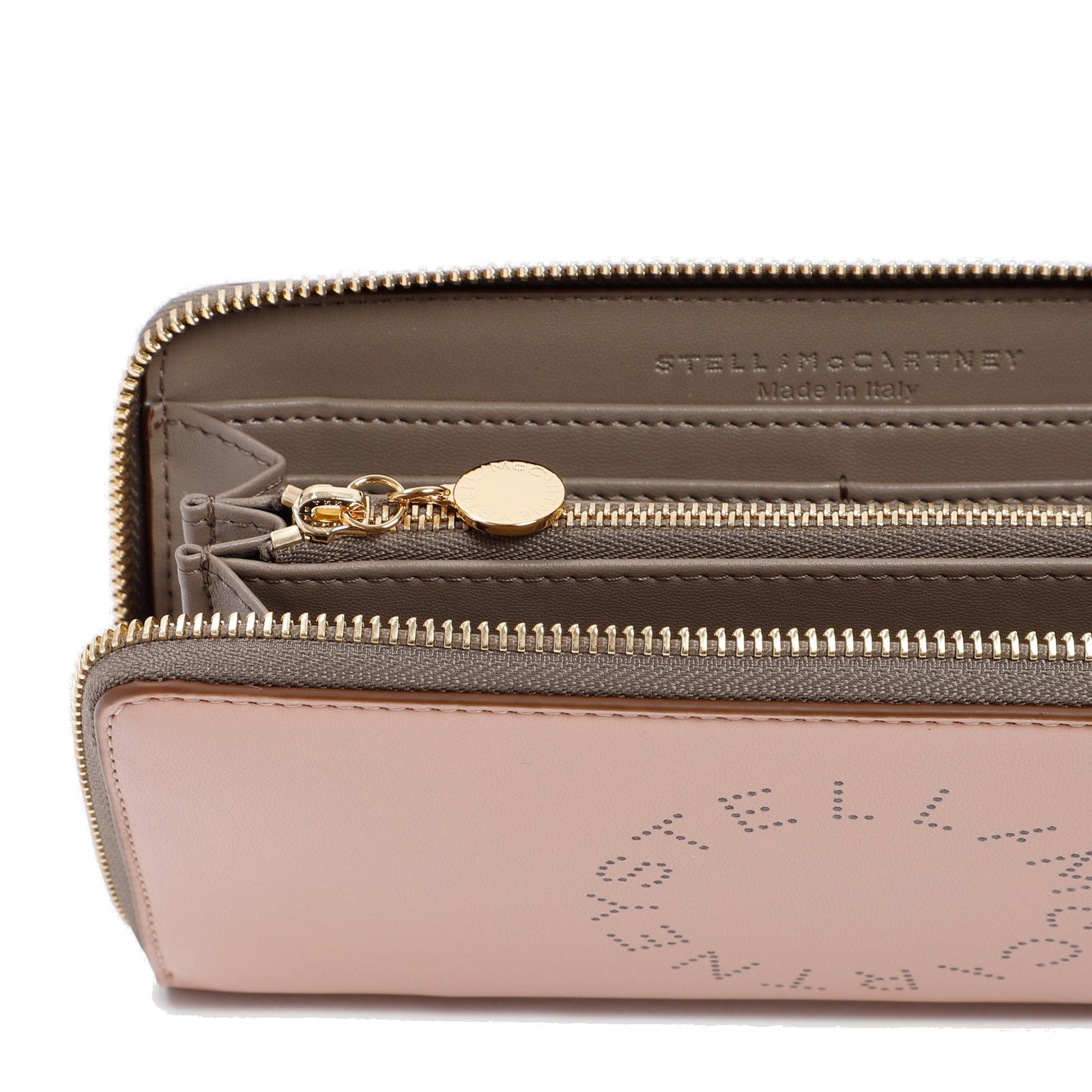 Stella McCartney Logo Perforated Zipped Wallet